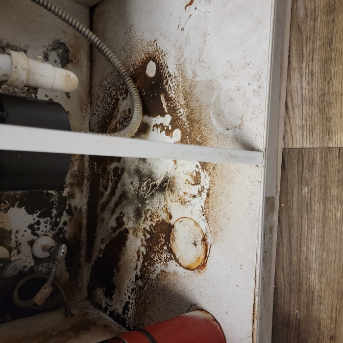 Underneath kitchen sink
