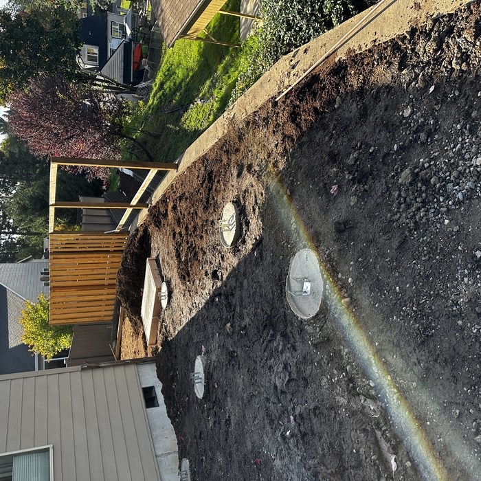 Concrete footings And Retaining wall