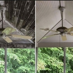 Mildew was destroying patio ceiling