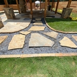Beige Flagstone Walkway