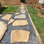 Beige Flagstone Walkway
