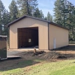 Garage on concrete slab