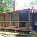 New gutter being installed