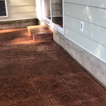 Decorative patio and steps