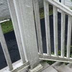 PVC deck descending railing