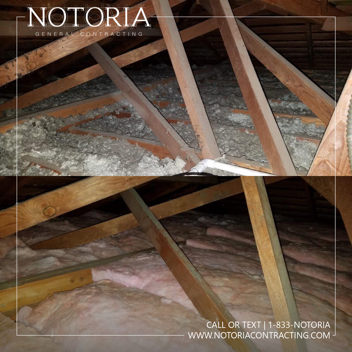 Insulation Removal and Install Before & After