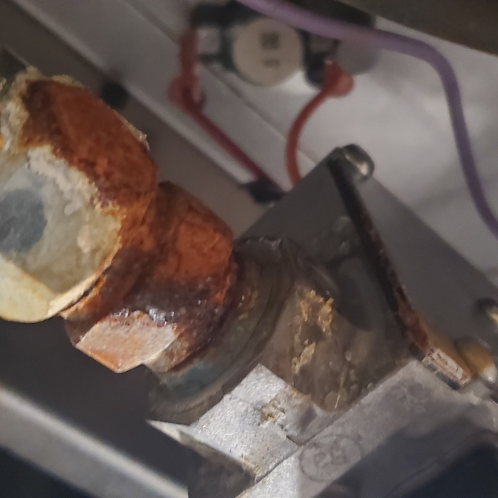 Damaged flex gas line