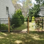 Ornamental Aluminum Fence with Cedar Posts