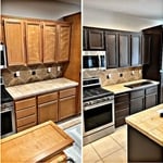 different projects . cabinet painting.