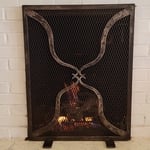 Custom designed fireplace screen