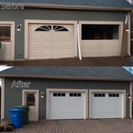 Garage Door Install, Before and After