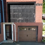 Garage Door Install, Before and After
