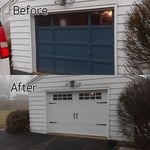 Garage Door Install, Before and After