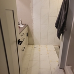 Beginning the tile work
