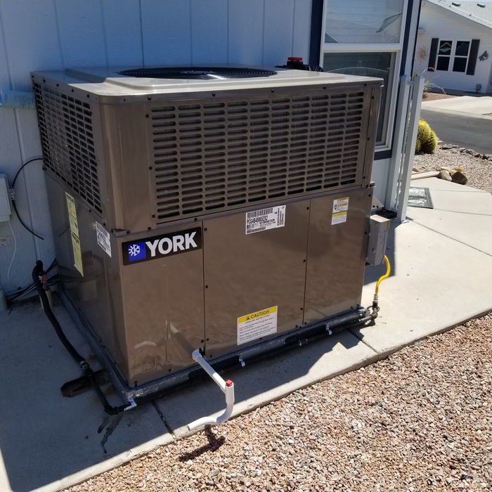 York gas package unit install