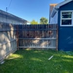 Old discolored fence