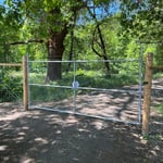 7ft Deer Fence with Two strands of Barbed Wire