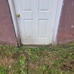 Exterior of basement door