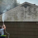 Washing the exterior of the house