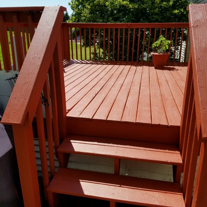 Deck power washing and repainting