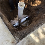 Install sewer clean out