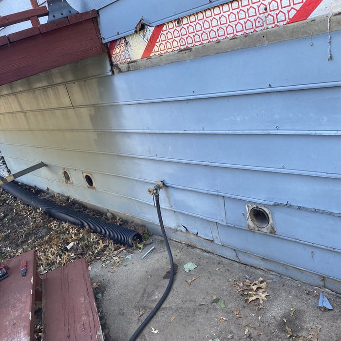 Siding under deck to be repaired