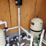 pool pump filter and heater