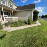 Front door / Flower bed