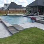 Flagstone veneered steps