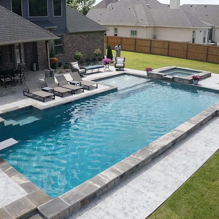 Drop Decks on backside of pool