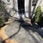Stamped concrete steps