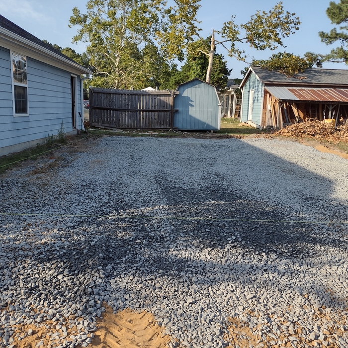 Graveled & compacted - concrete ready