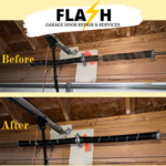 Garage Door Broken Spring Repair Before & Afte