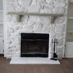 Custom fireplace before