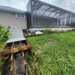 Pool screen/walk way