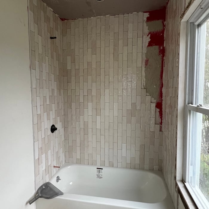 floor and wall tiled