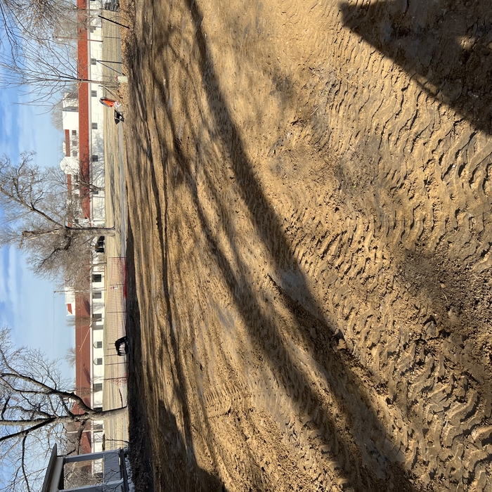 After basement backfill and final grade