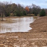 Large pond construction