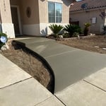 Concrete porch walkway