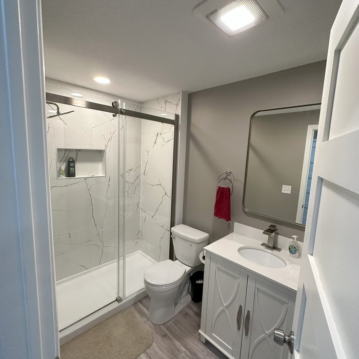 Bathroom design per customer's desires