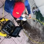 Hydro jet clogged main sewer line