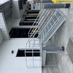 Galvanized stairs and landing