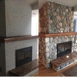 Fireplace Fieldstone Remodel