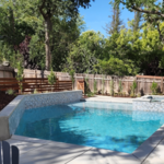 Custom Shaped Rectangular Pools with Raised Spa
