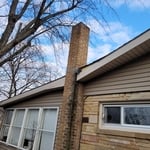 Hole in fascia board near chimney