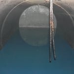 Interior of tank