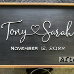Wedding sign after