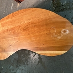 The damaged table before