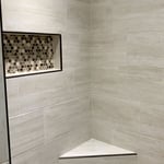 Shower rear with bench