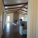 Vaulted Ceiling with tongue and groove and beams
